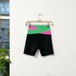 Beach Riot Cora Black Ribbed Biker Shorts Size Small